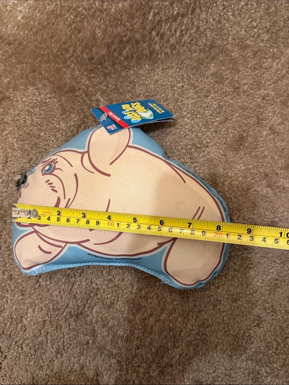 Manatee Plush Toy Pillow - Blue & Cream